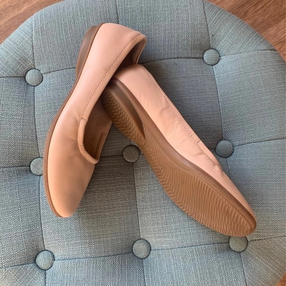 Clarks Blush Pink Minimal Leather Ballet Flats - Picture 3 of 10
